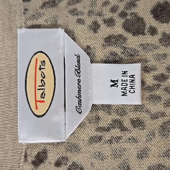 Talbots Cachmere Blend Leopard Cardigan - Picture 5 of 8